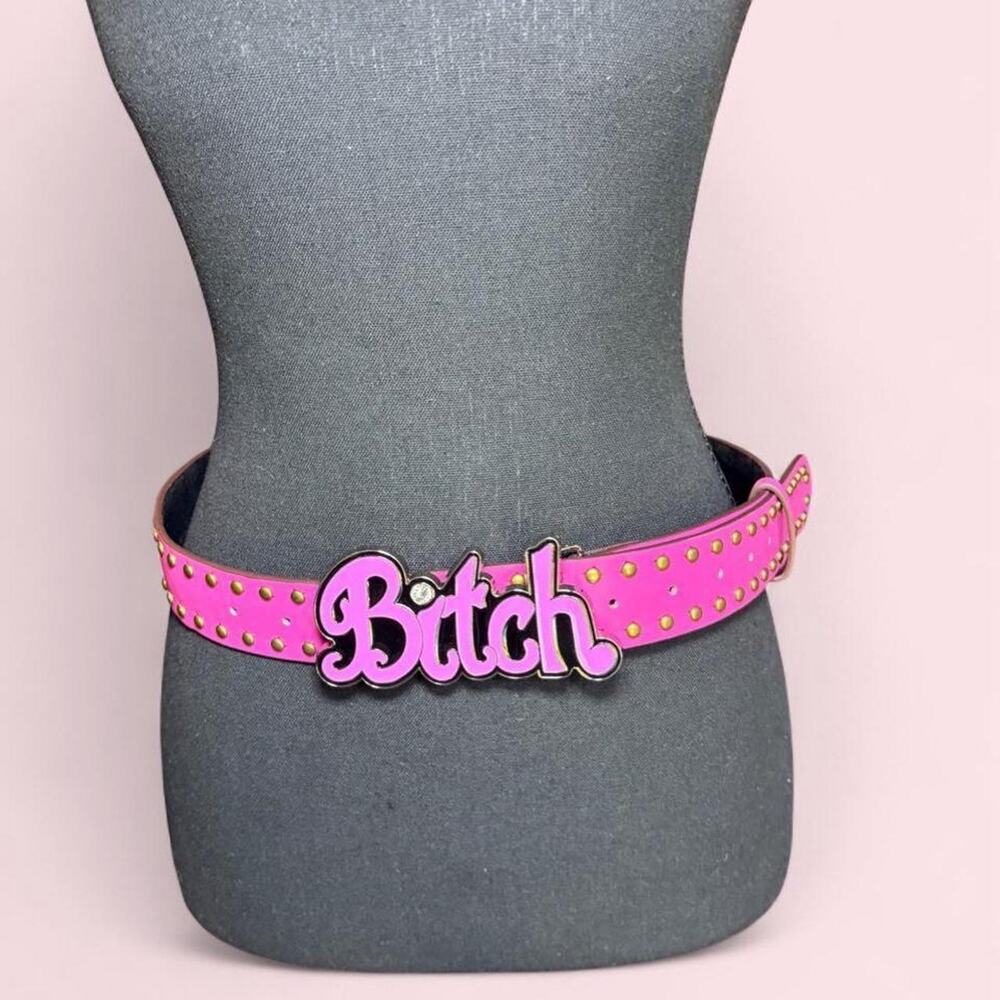 "itch" statement buckle hot pink Y2k mcbling barbiecore glam festival